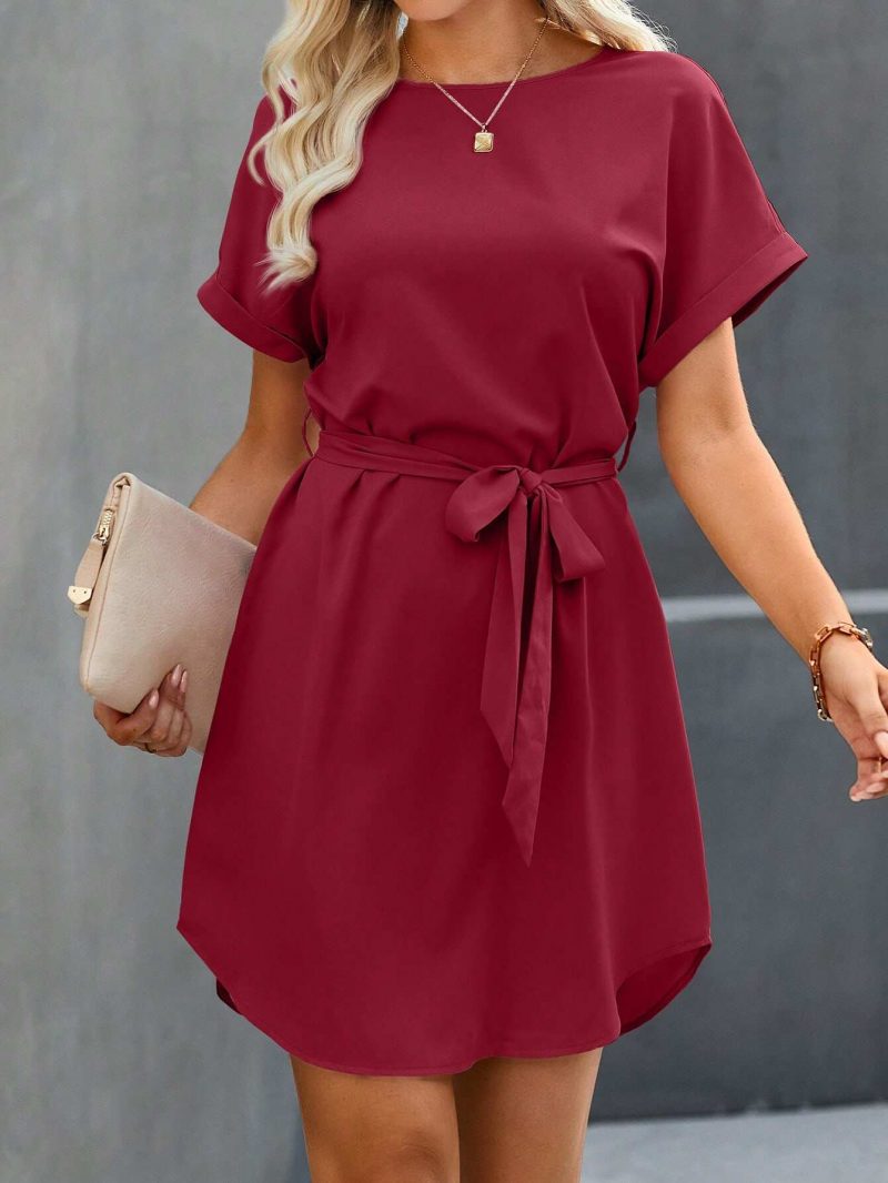 Tunic Dress with Self Tie Waist - Image 12