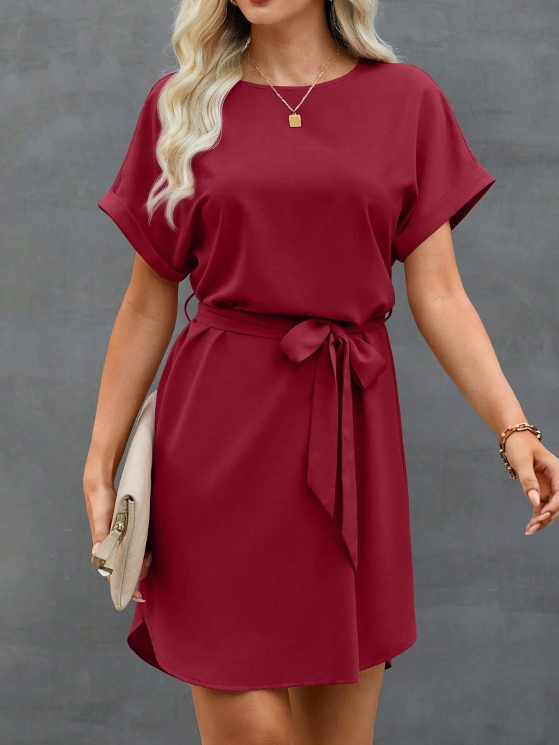 Tunic Dress with Self Tie Waist - Image 13