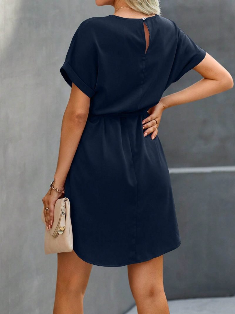 Tunic Dress with Self Tie Waist - Image 17