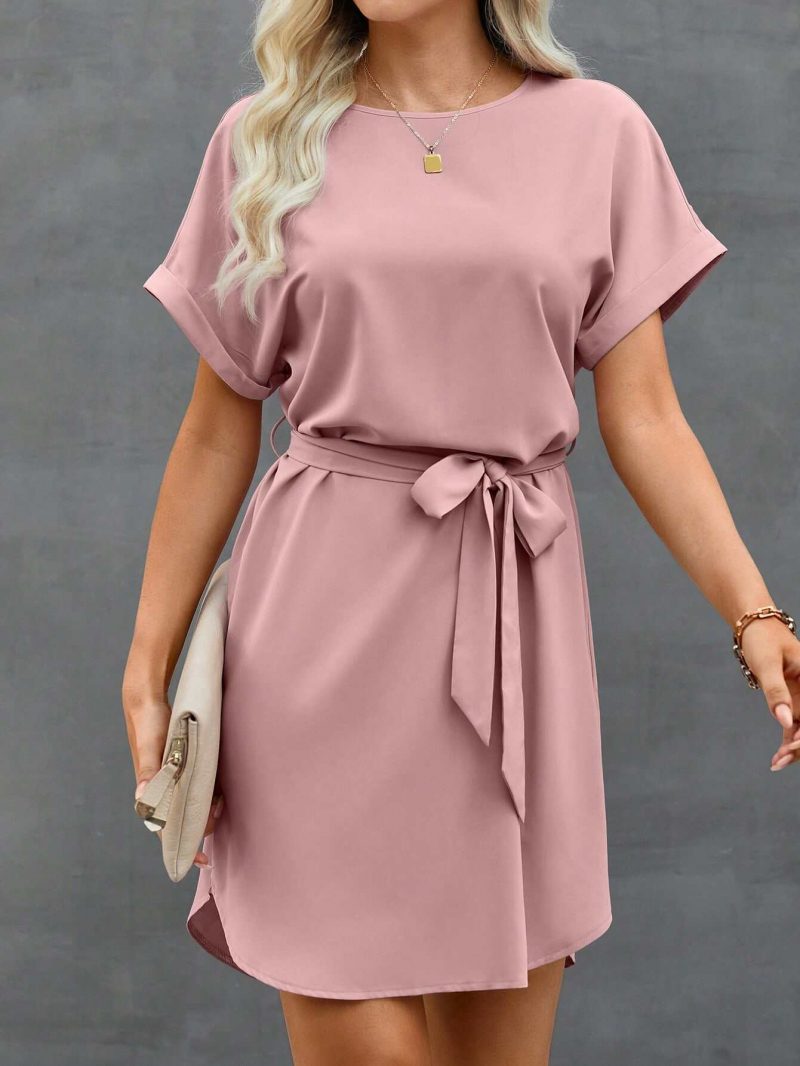 Tunic Dress with Self Tie Waist - Image 27