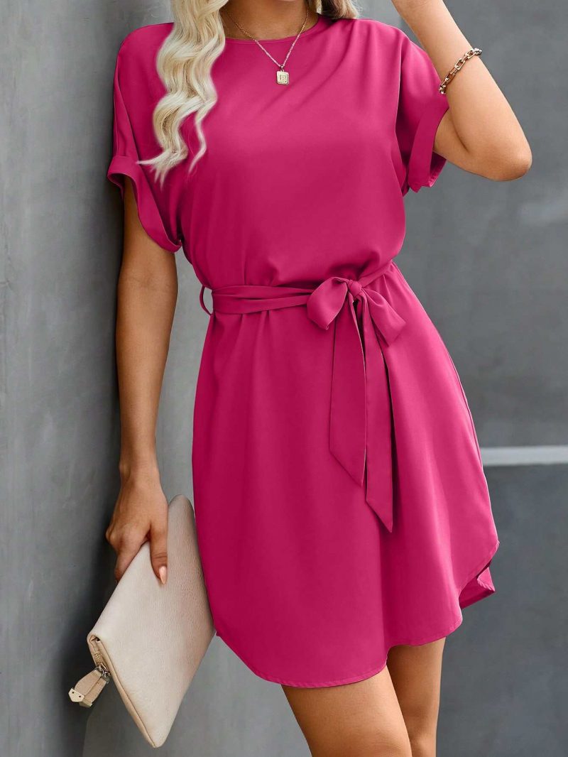 Tunic Dress with Self Tie Waist - Image 6