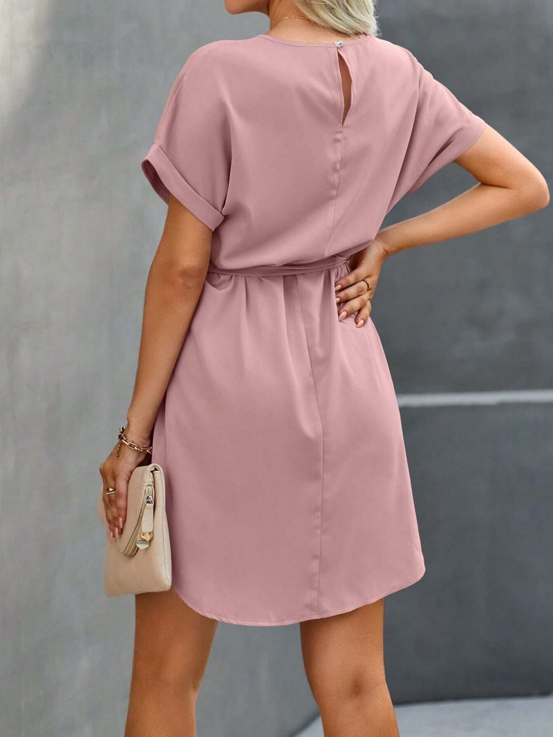 Tunic Dress with Self Tie Waist - Image 28