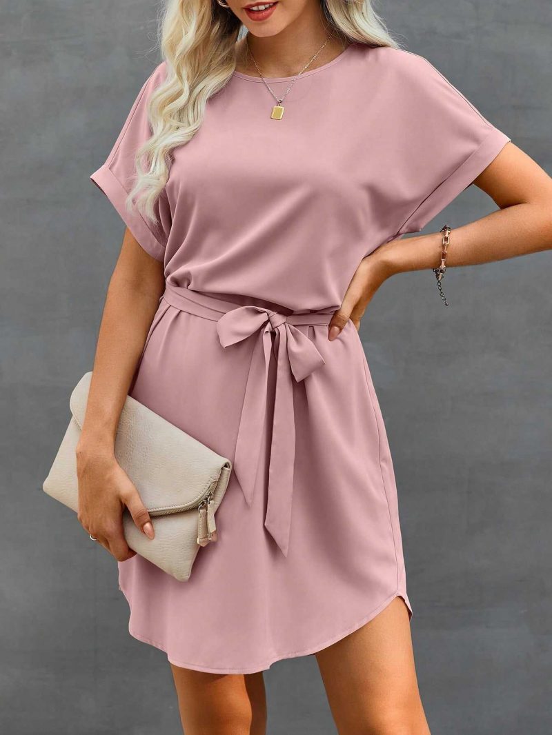 Tunic Dress with Self Tie Waist - Image 29