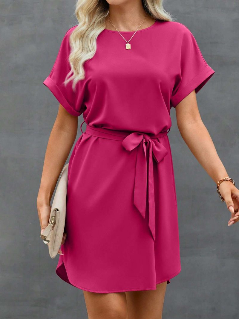 Tunic Dress with Self Tie Waist - Image 3