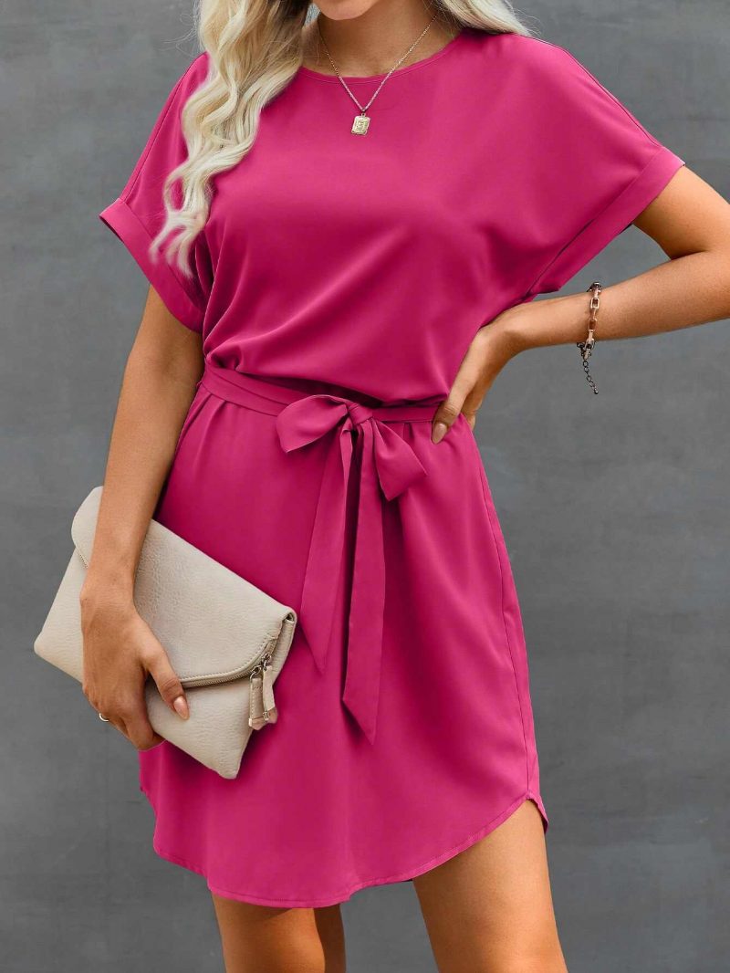 Tunic Dress with Self Tie Waist - Image 5