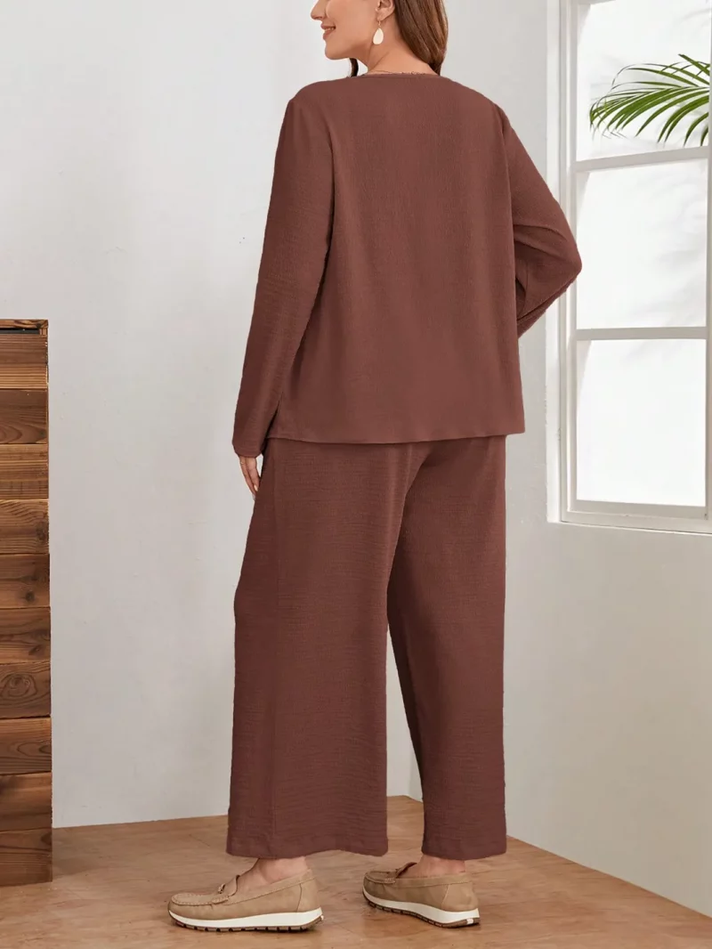 Women Classic Stylish Cord Set  Elegant Two Piece Outfit - Image 16