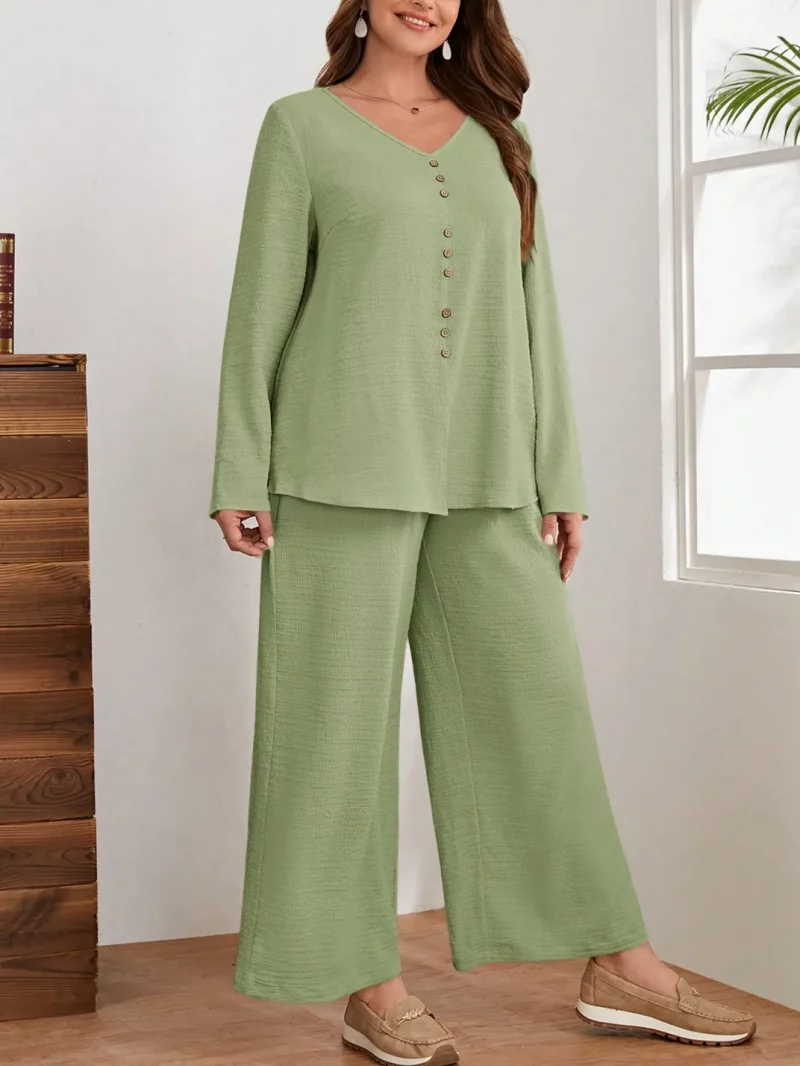 Women Classic Stylish Cord Set  Elegant Two Piece Outfit - Image 7