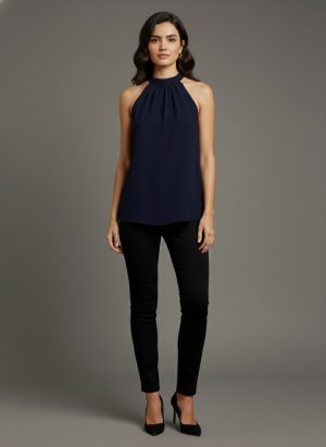 Lovshy Stylish High Neck Sleeveless Top NB