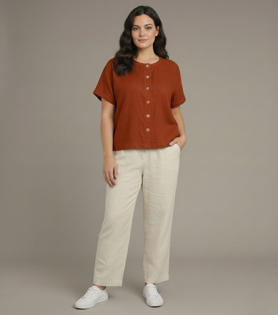 Lovshy Stylish Casual Button Down Top ag - Image 4