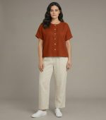 Lovshy Stylish Casual Button Down Top And Pant Set