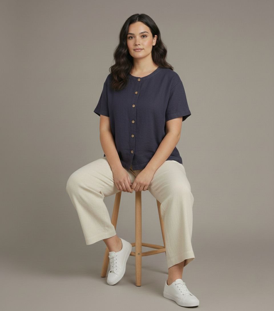 Lovshy Stylish Casual Button Down Top ag - Image 12