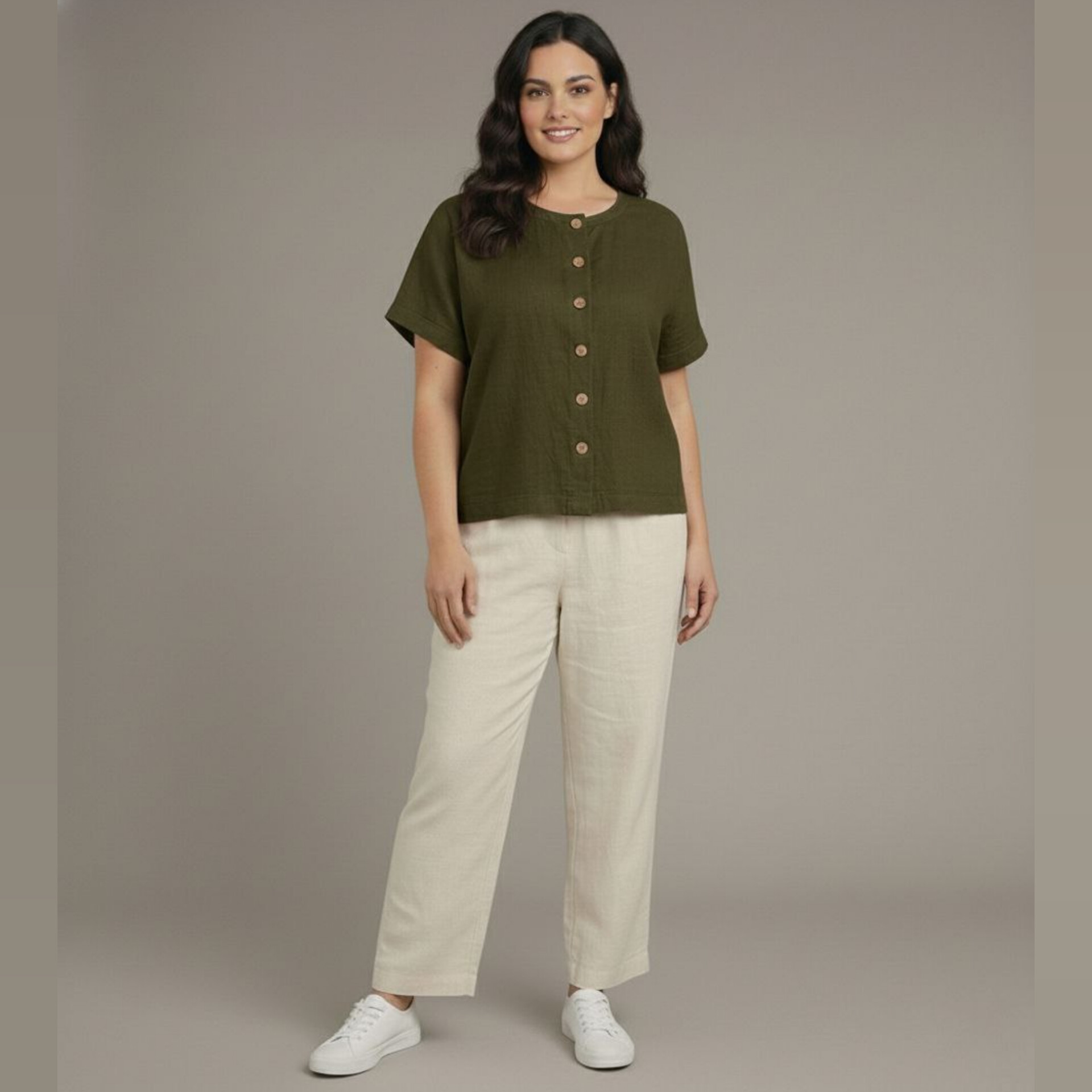 Lovshy Stylish Casual Button Down Top And Pant Set ag