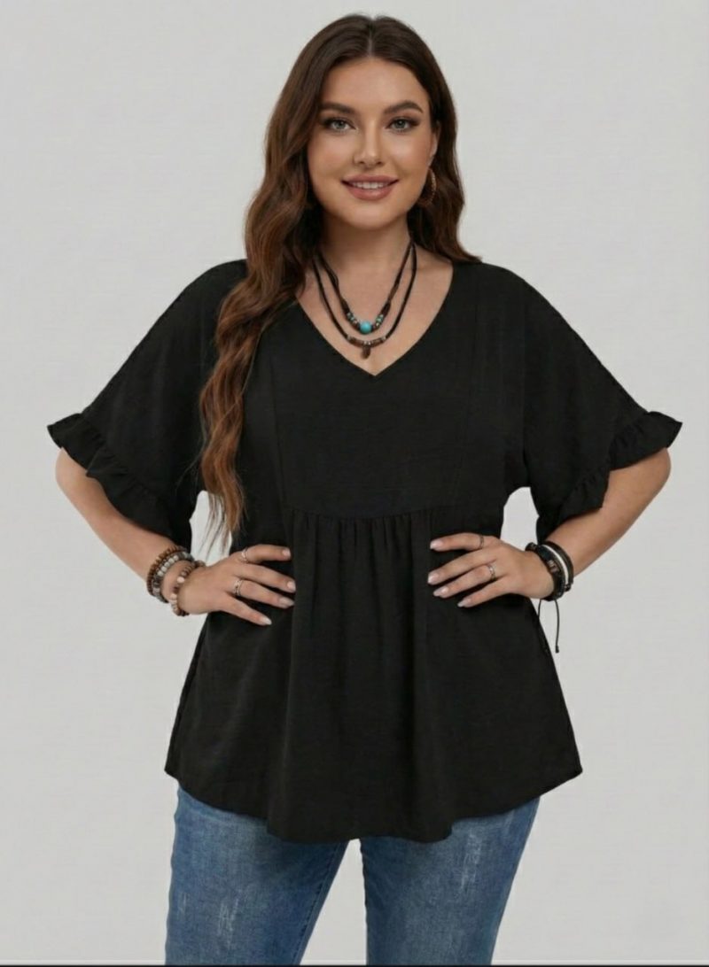 Casual Mom Shirts With Ruffled Sleeves mr - photo 3