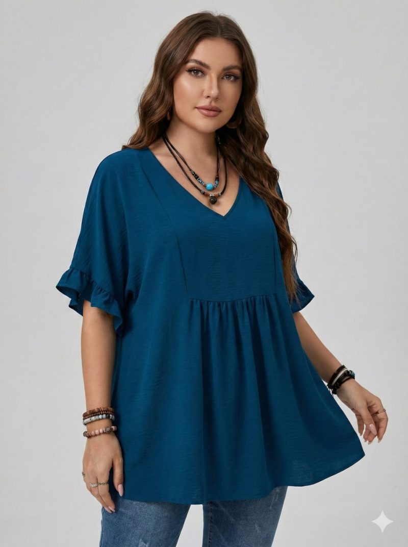 Casual Mom Shirts With Ruffled Sleeves pe - photo 3