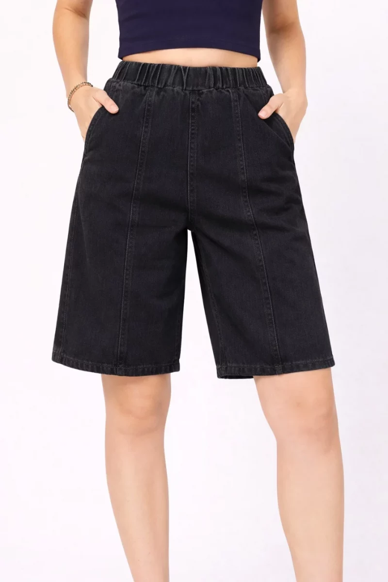 Comfort Fit Knee Length Denim Shorts - photo 3