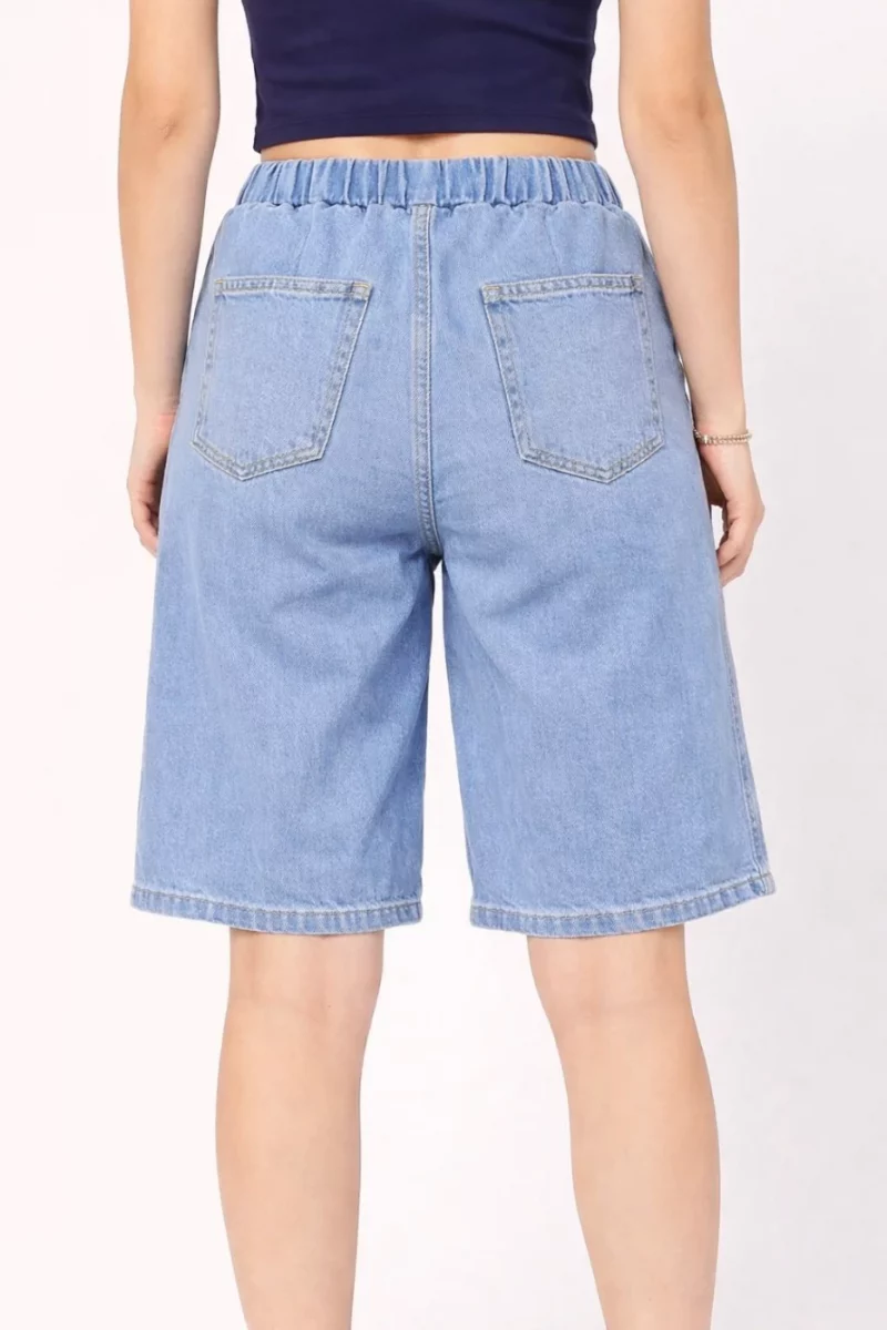 Comfort Fit Knee Length Denim Shorts - photo 4