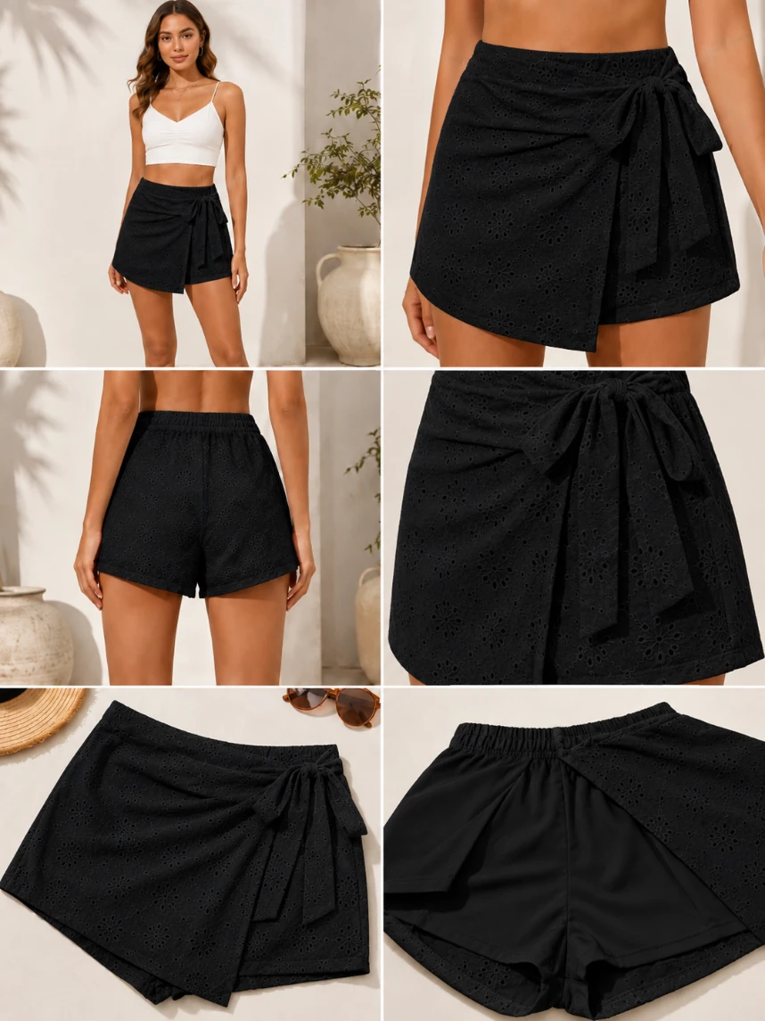 Women's Eyelet Wrap Skirt - Image 5