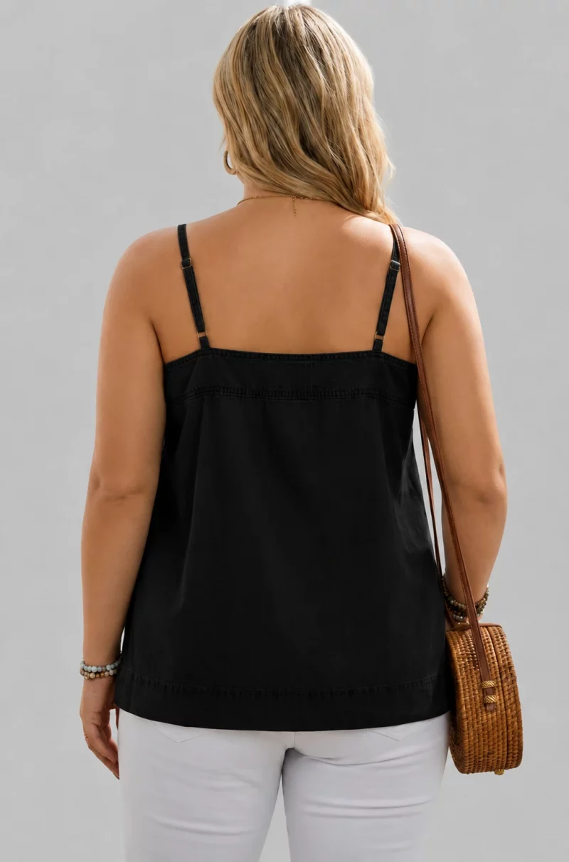 Women's Plain Cotton Sleeveless Cami Top BG - photo 2