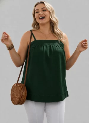Women's Plain Cotton Sleeveless Cami Top BG