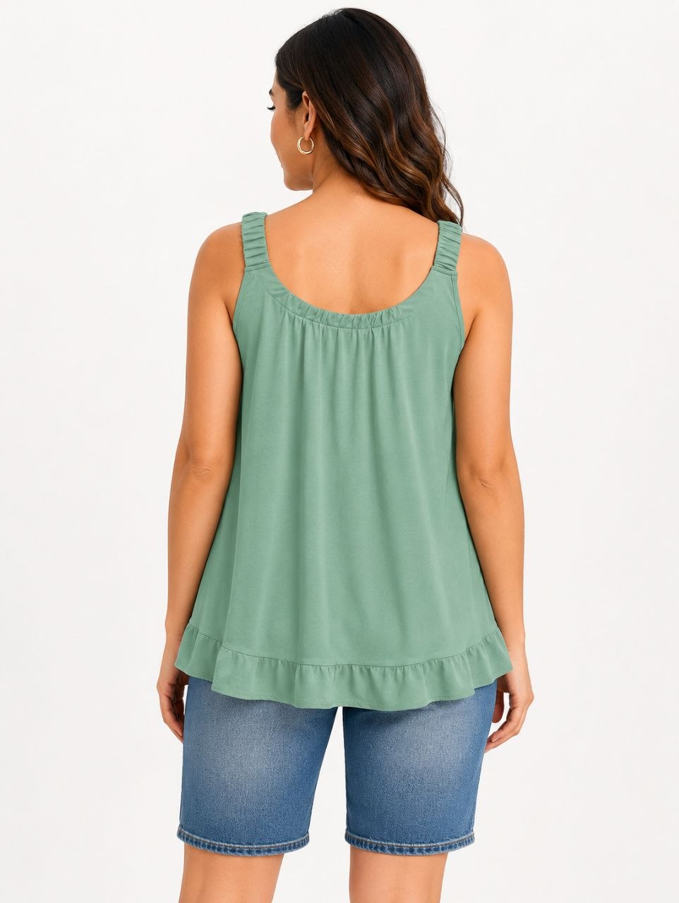 Lovshy Women's Sage Breeze Sleeveless Flowy Top - Image 2