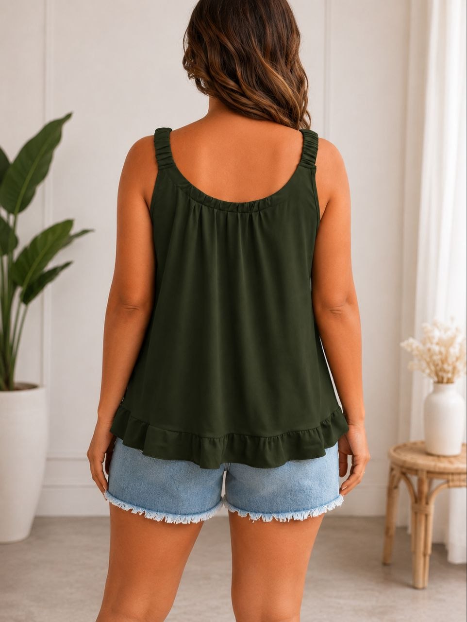 Lovshy Women's Sage Breeze Sleeveless Flowy Top - Image 11