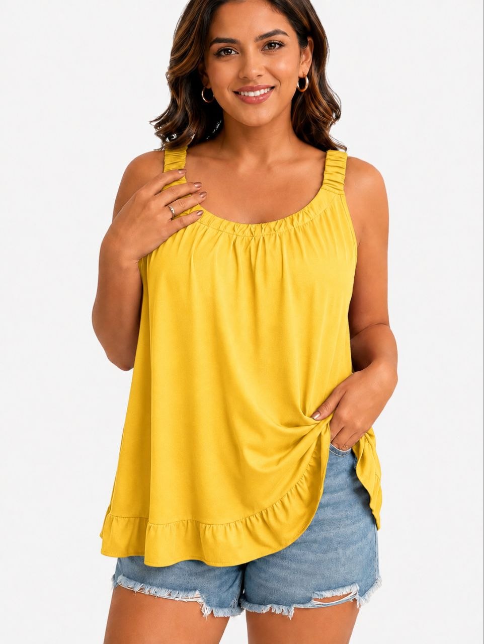 Lovshy Women's Sage Breeze Sleeveless Flowy Top - Image 15