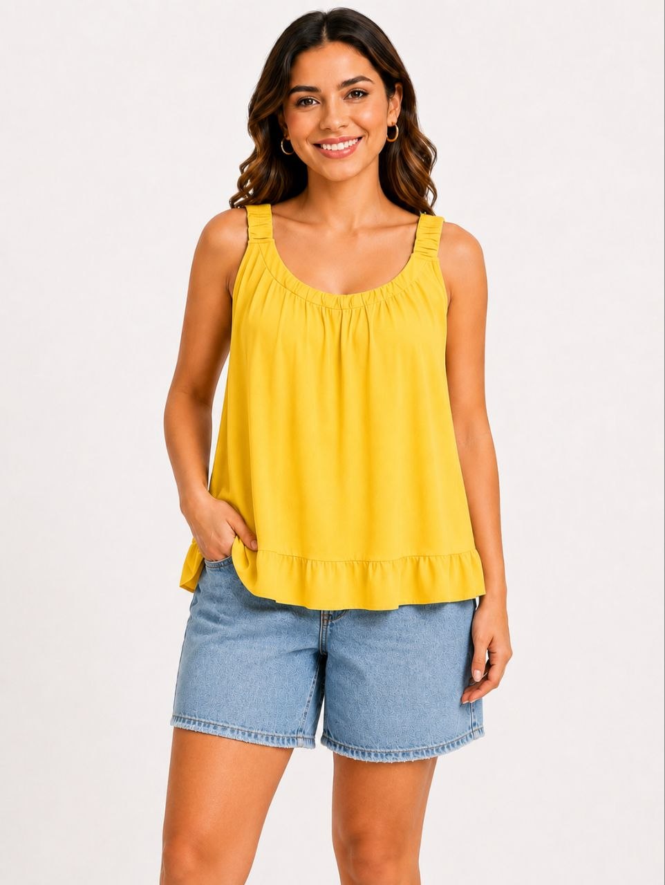 Lovshy Women's Sage Breeze Sleeveless Flowy Top - Image 13