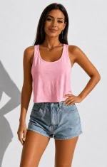 Lovshy Women’s Scoop-Neck Relaxed-Fit Tank Top