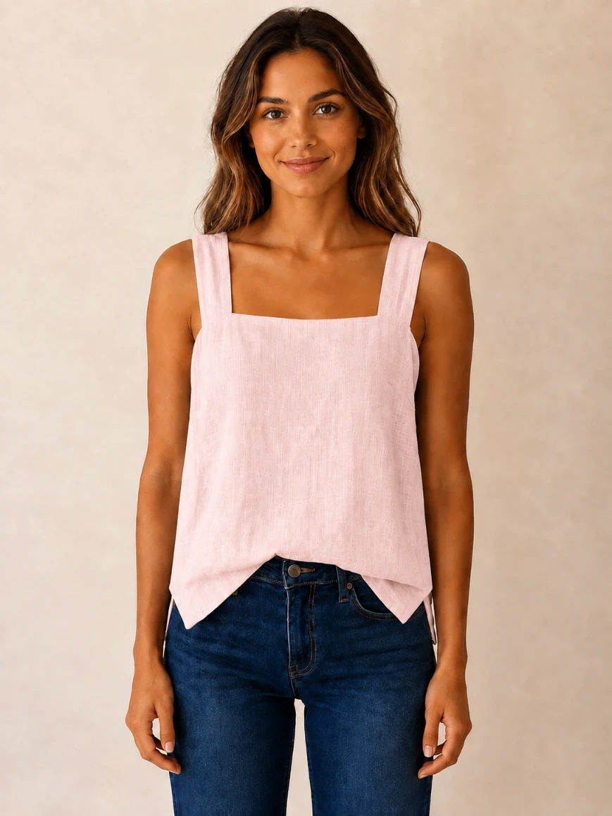 Lovshy Women’s Wide-Strap Sleeveless Everyday Top - Image 10