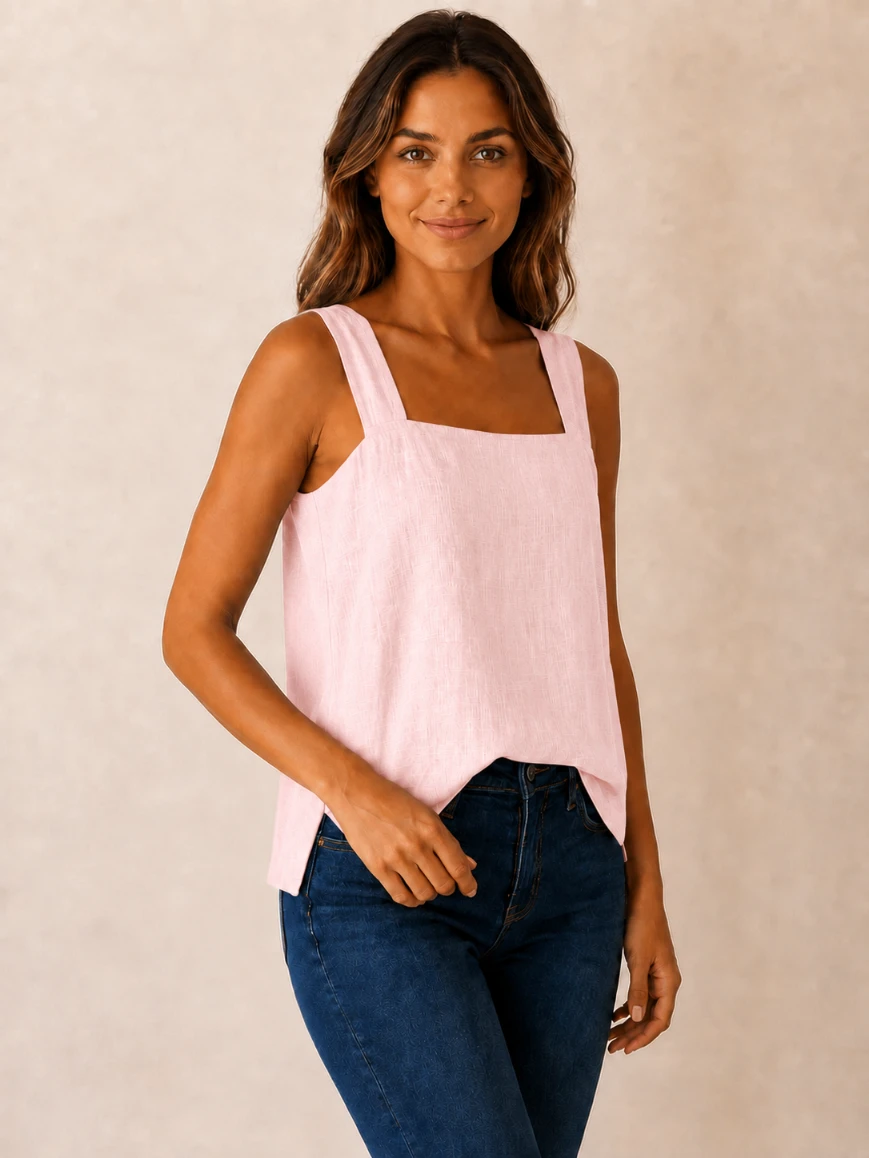 Lovshy Women’s Wide-Strap Sleeveless Everyday Top - Image 11