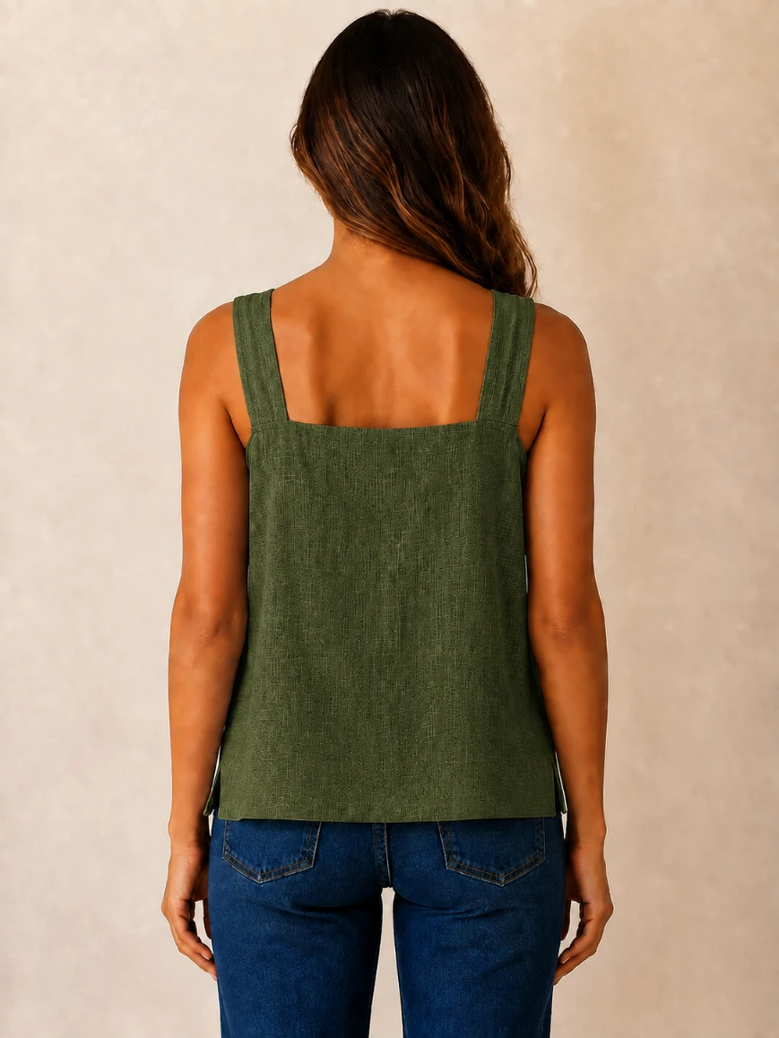 Lovshy Women’s Wide-Strap Sleeveless Everyday Top - Image 5