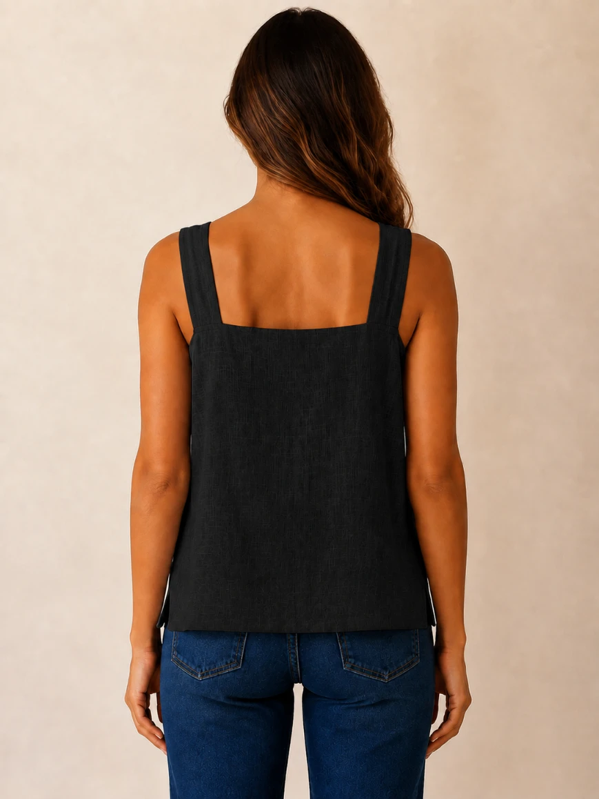 Lovshy Women’s Wide-Strap Sleeveless Everyday Top - Image 8