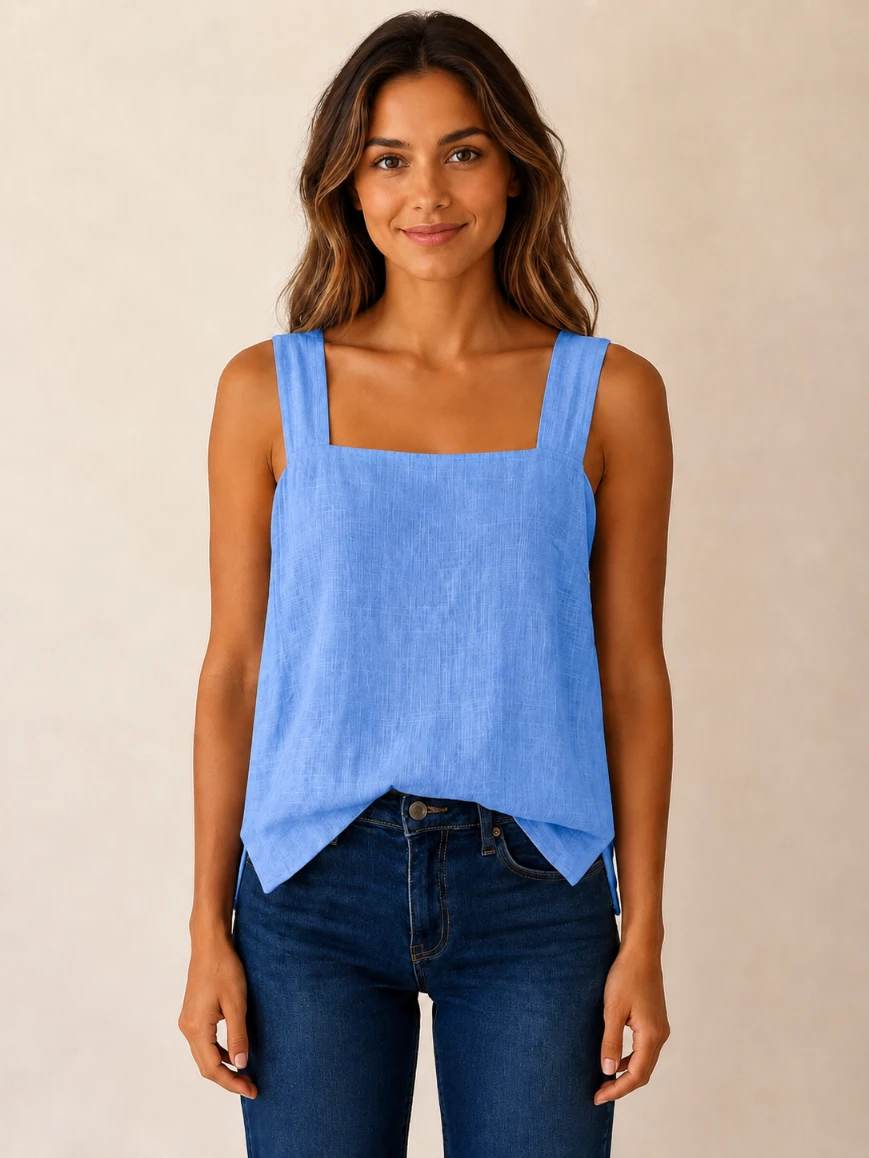 Lovshy Women’s Wide-Strap Sleeveless Everyday Top
