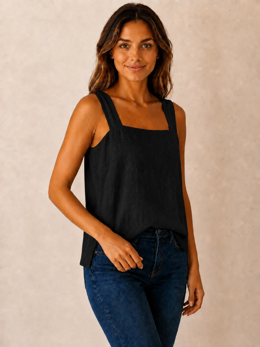 Lovshy Women’s Wide-Strap Sleeveless Everyday Top - Image 9