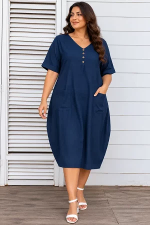 Lovshy Short Sleeve Comfortable Dress