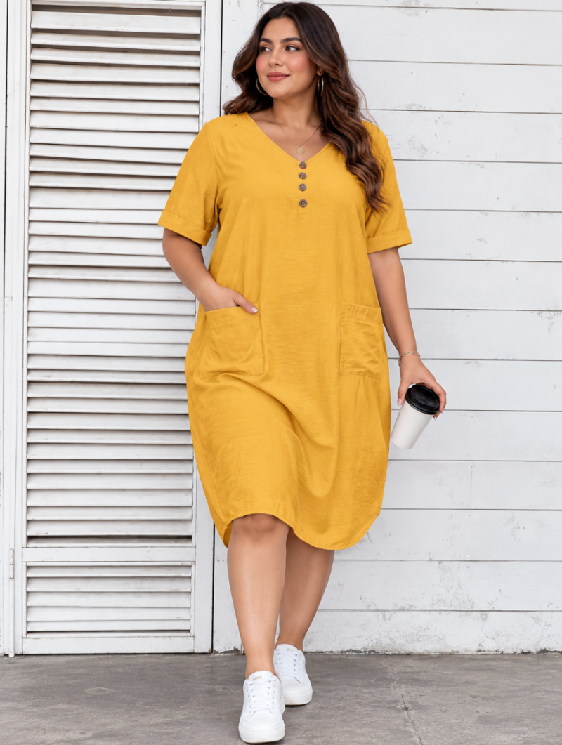 Lovshy Short Sleeve Comfortable Dress - photo 2