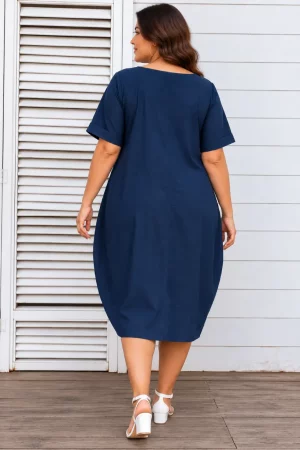Lovshy Short Sleeve Comfortable Dress