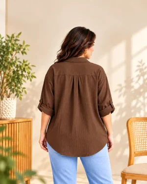 Lovshy Women's Relaxed Fit Casual Shirt for Women