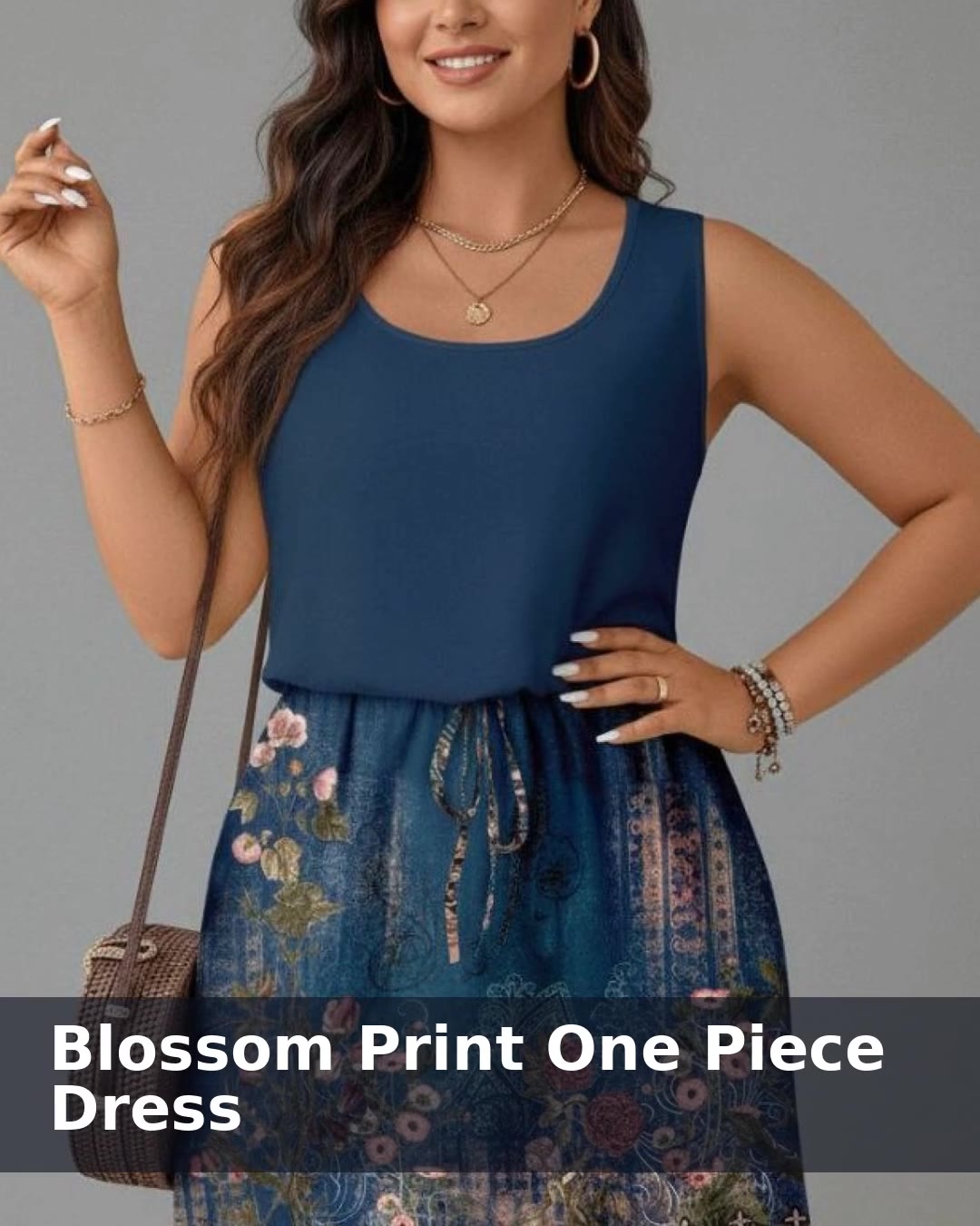 Lovshy Blossom Print One Piece Dress - video