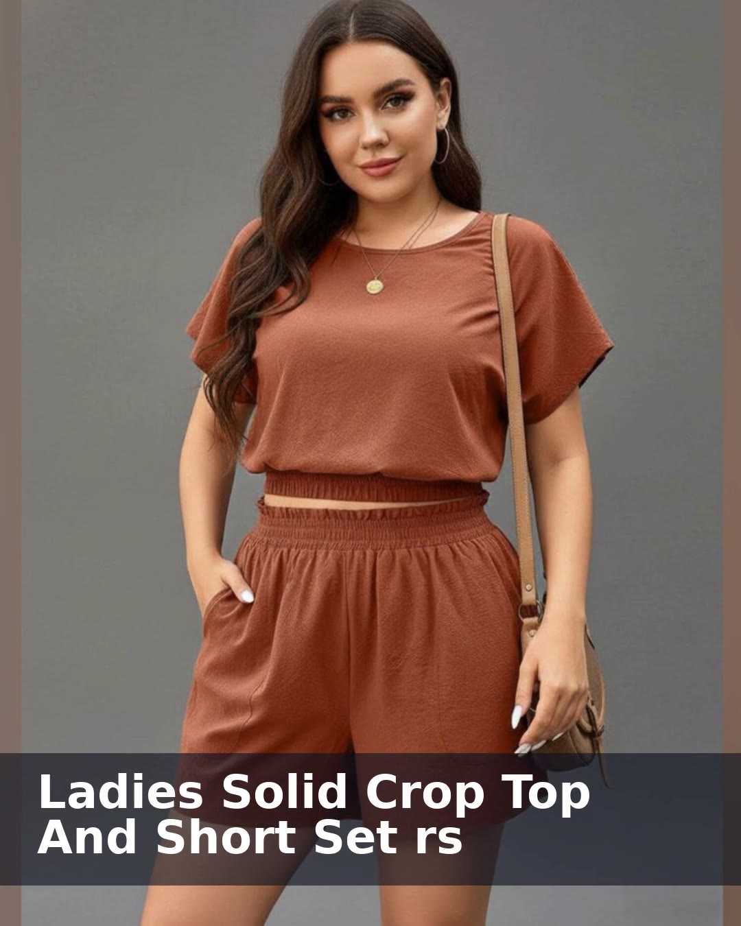 Lovshy Ladies Solid Crop Top And Short Set rs - video