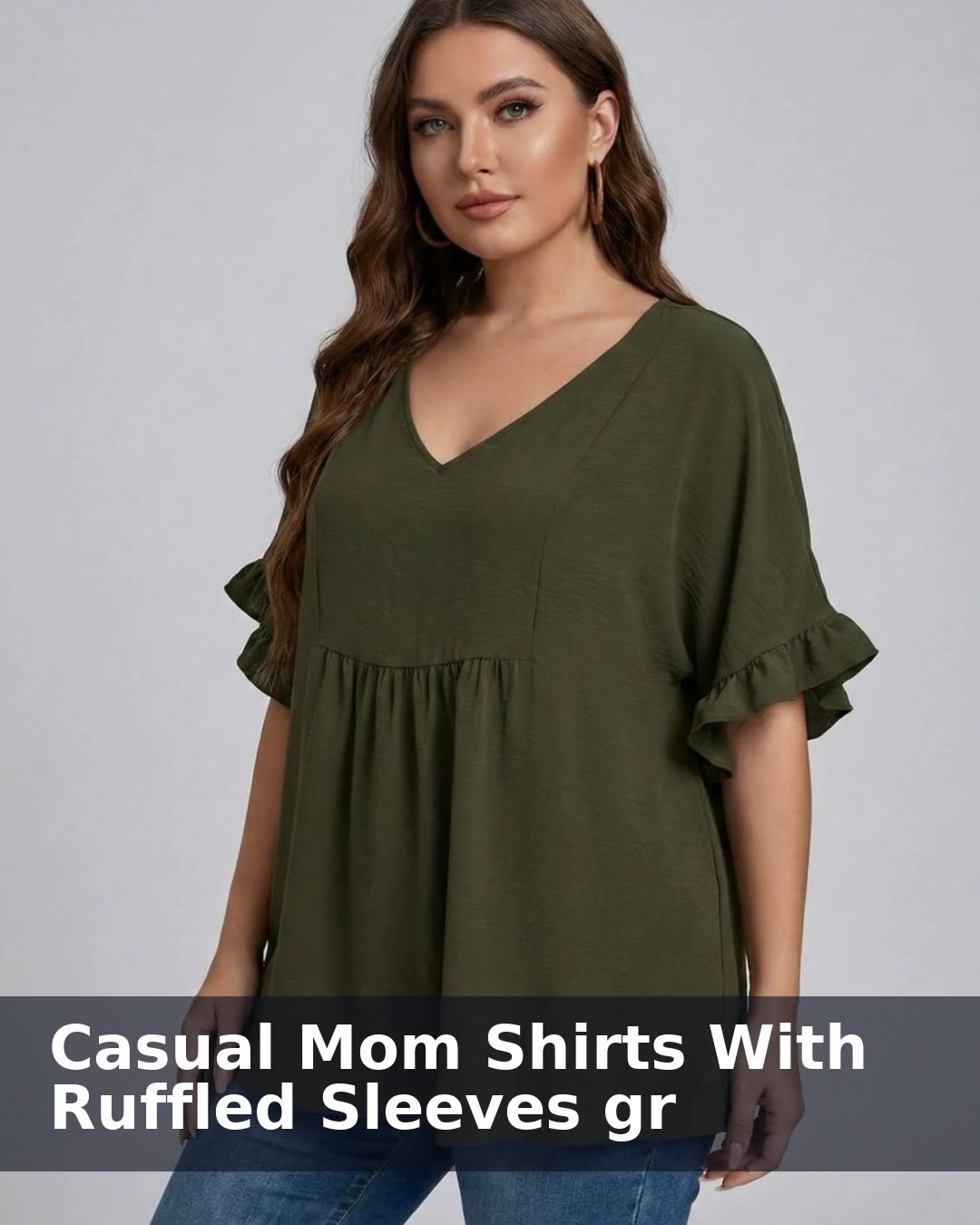 Casual Mom Shirts With Ruffled Sleeves gr - video