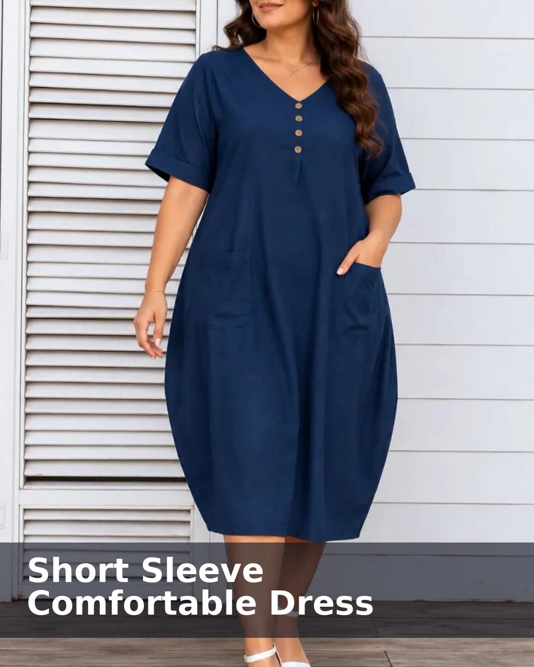 Lovshy Short Sleeve Comfortable Dress - video
